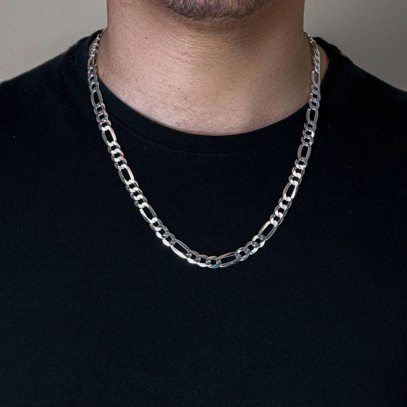 5.6MM 925 Sterling Silver Figaro Chain