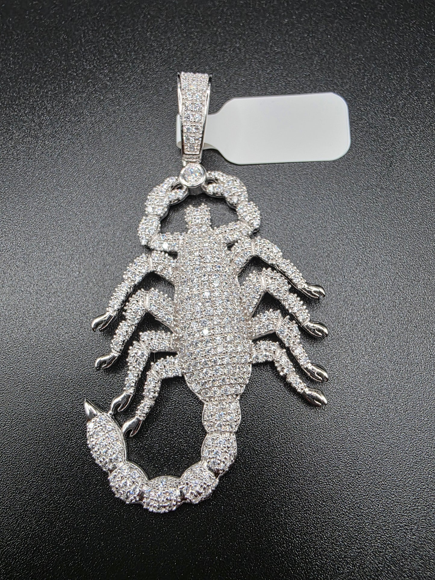 925 Sterling Silver Scorpion Hip Hop Pendant..