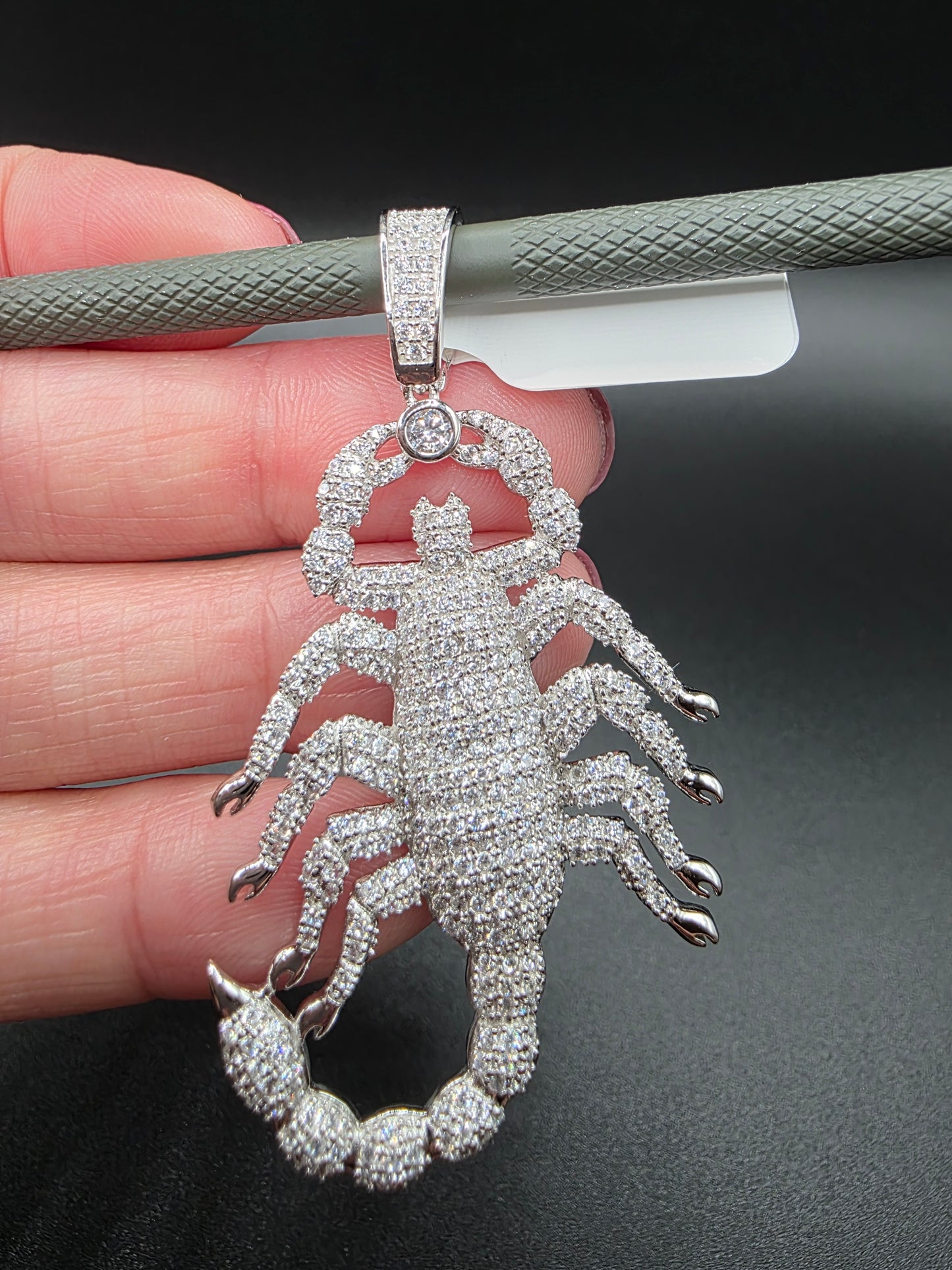 925 Sterling Silver Scorpion Hip Hop Pendant..
