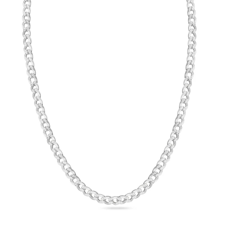 6.1MM Curb 1 Side Diamond Cut 1 Side Plain Chain