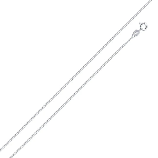925 Sterling Silver 1.3MM Figaro Chain
