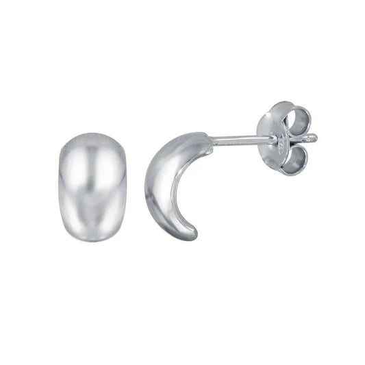 925 Sterling Silver Semi Hoop Earrings