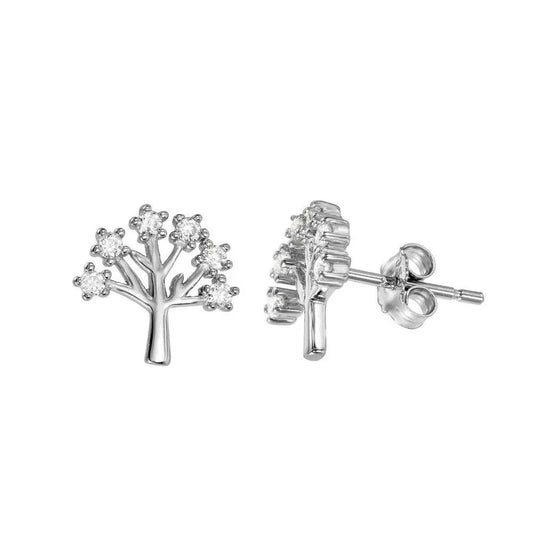 925 Sterling Silver Tree Earrings