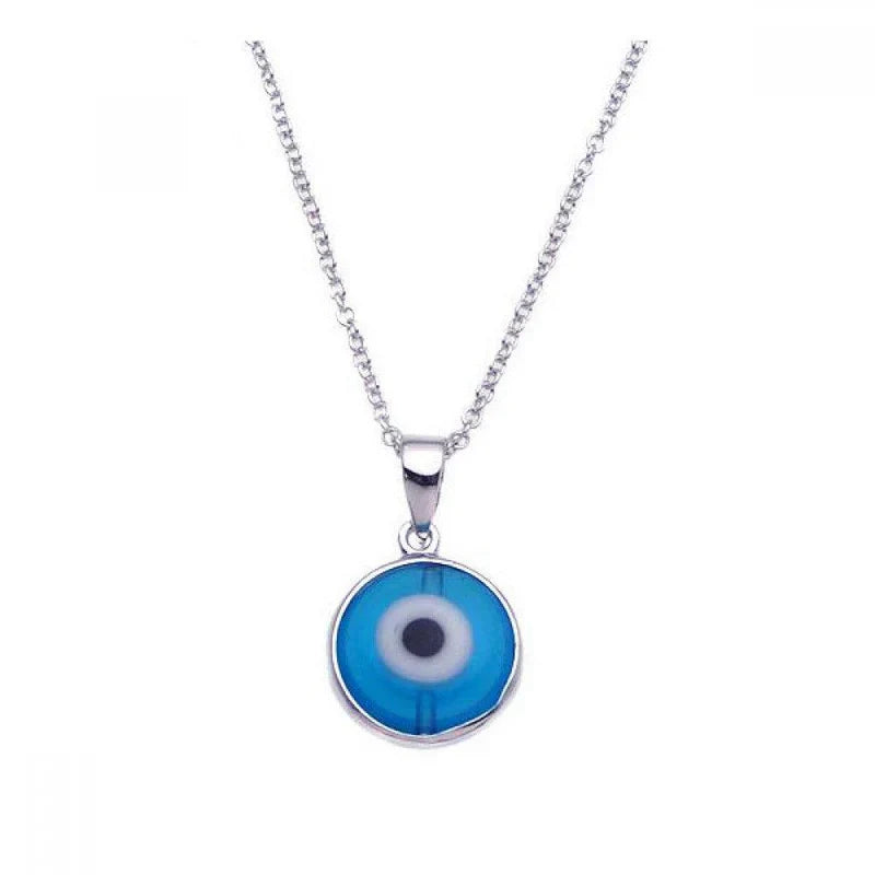 925 Sterling Silver Blue Evil Eye Necklace